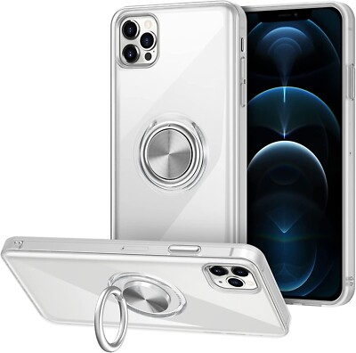 iPhone 12 Pro Max Handyhülle Schutzhülle Ring Halter Ständer Slim Klar