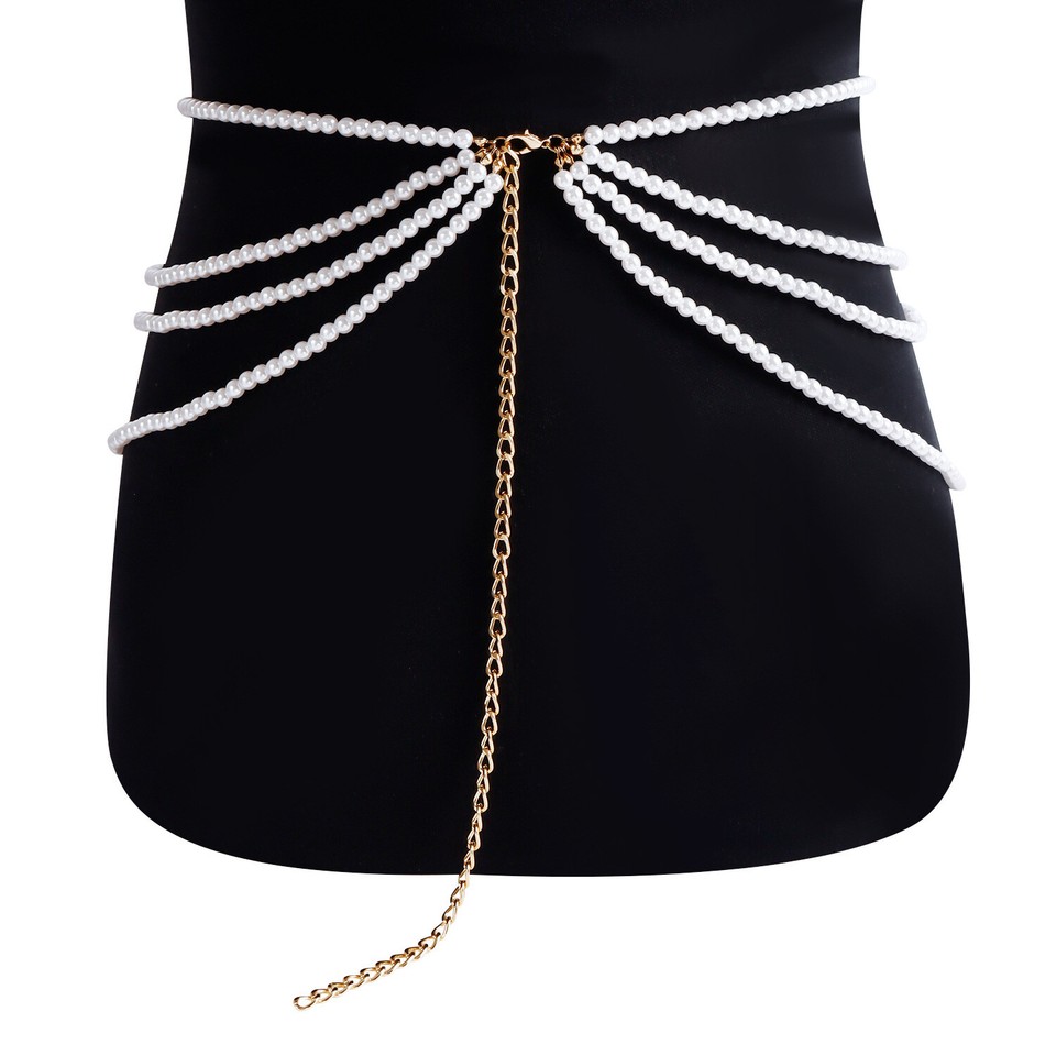 Pearl Belt Wedding Party Dress Luxury Designer Belts for Formal