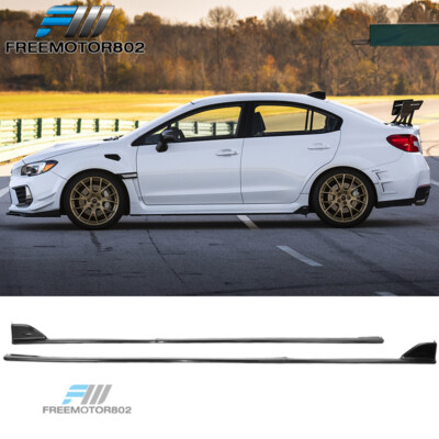 Fits 15-21 Subaru WRX STI Sedan 4-Door 2PC Side Skirts Extension