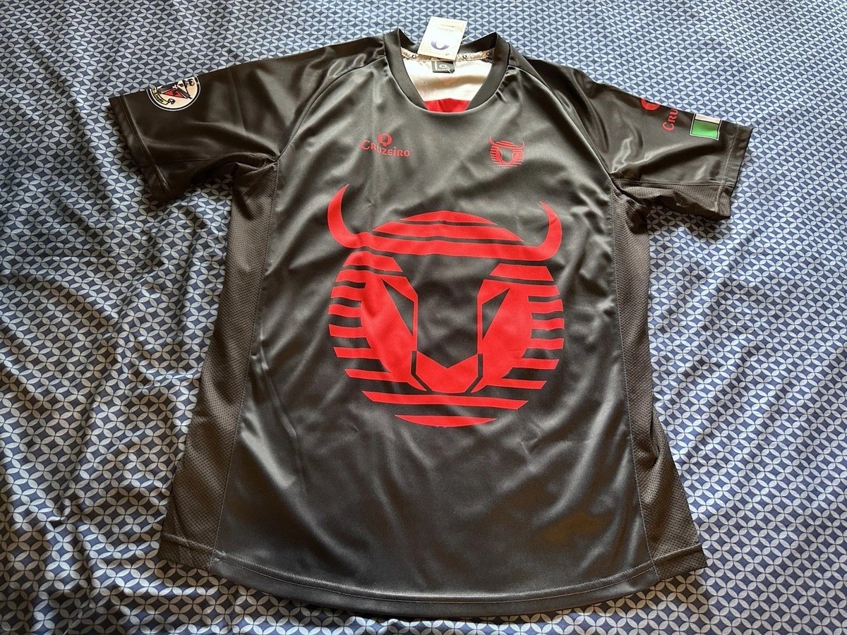 Toros Neza Jersey Cruzeiro Negro Con Rojo Talla XL Nuevo!