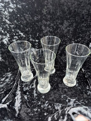 Vintage Pilsner On Tap Fine Blown Crystal Set (4) Pilsner 12 oz w/OG Luminarc