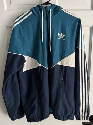 Adidas Originals Skateboarding Climalite Windbreaker Jacket Blue Navy M Trefoil