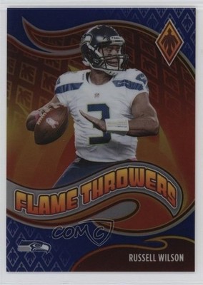 2021 Panini Phoenix Flame Throwers Blue /35 Russell Wilson #FT-14 0pb4