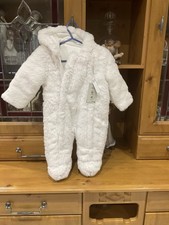 George Baby Faux Fur Snow Suit Lined Aged 3-6 Months New With Tags