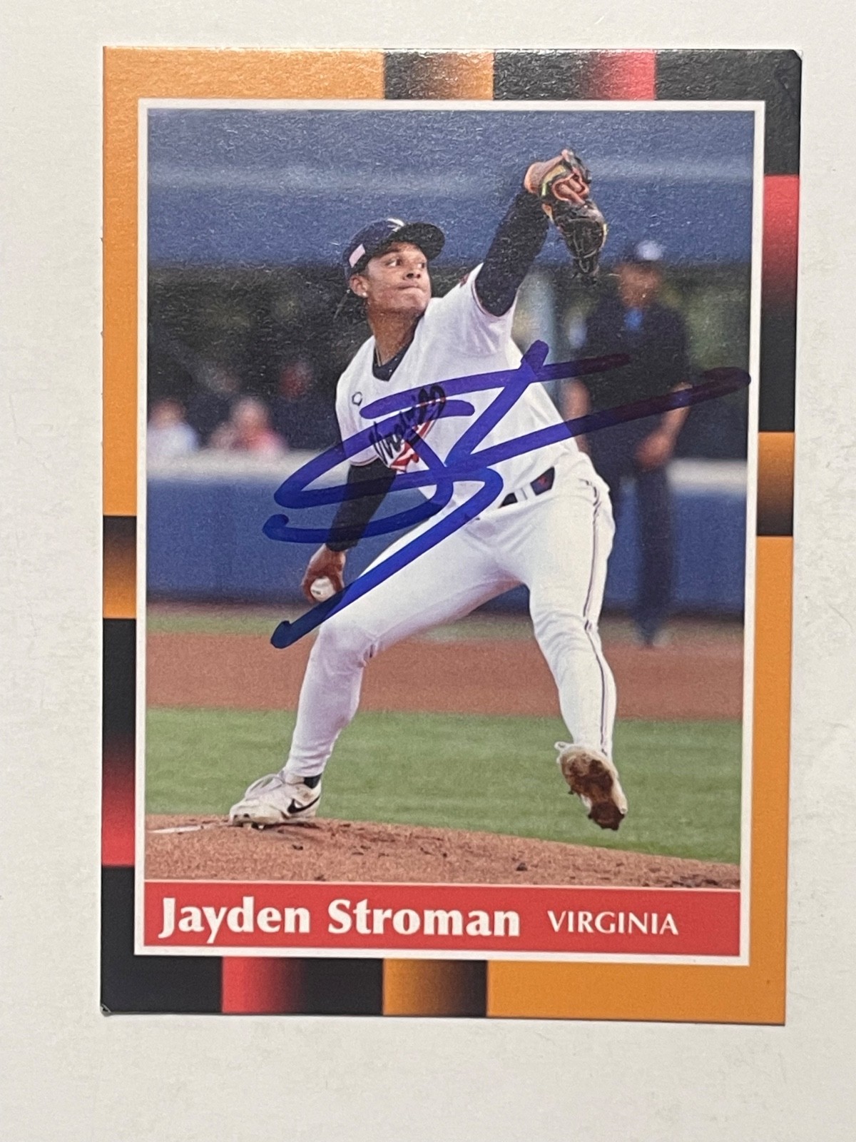 Virginia Cavaliers JAYDEN STROMAN Signed Card