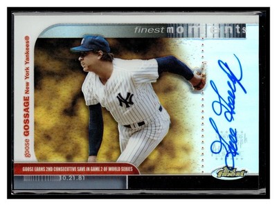 2003 Finest #FMA-GG Rich Gossage Moments Refractors Autographs