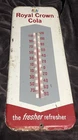 VINTAGE ADVERTISING ROYAL CROWN COLA FOUNTAIN TIN STORE THERMOMETER