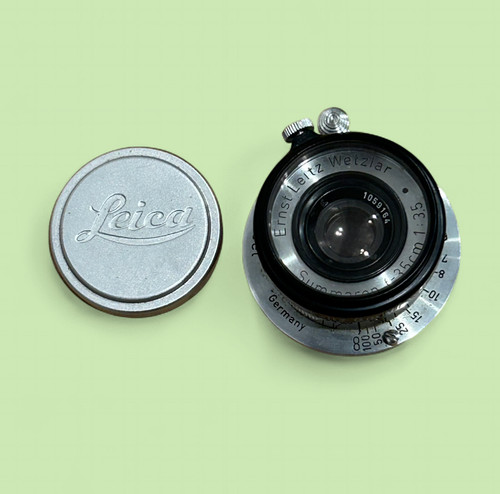 Vintage Leica Ernst Leitz Summaron 3.5cm f/3.5 Silver Screw Mount Camera Lens