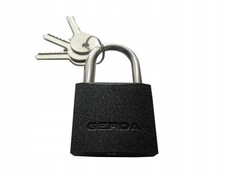 Lucchetto Ghisa Nero 3 Chiavi Chiusura a Gancio