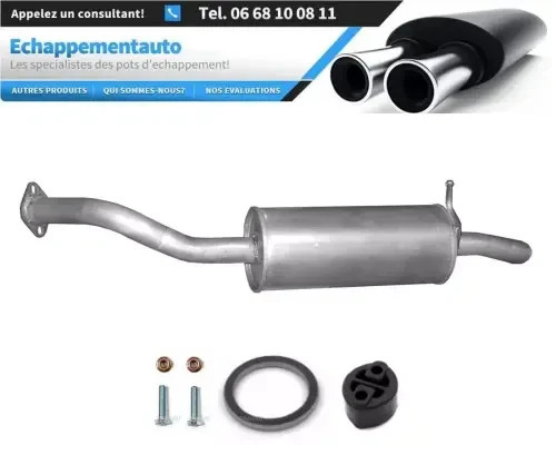 Silencieux arrière Toyota Auris 1.4 et 1.6 VVTi essence de 2006 à 2012 en acier