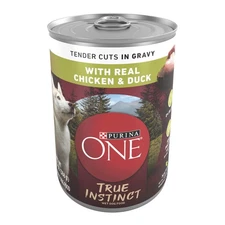 Purina ONE High Protein Wet Dog Food True Instinct Tender Cuts in Dog Pack of 12