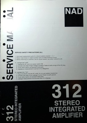 NAD 312 Amplifier Service Manual Original