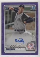 2020 Bowman Chrome Prospect Purple Refractor 43/250 Osiel Rodriguez Auto 7qg