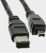 3Ft 6-Pin to 4-Pin IEEE 1394a FireWire 400 iLink DV Cable for PC Mac Camcorder