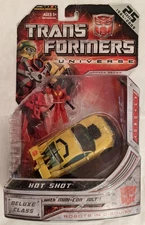 2009 Transformers Universe Autobot Hot Shot w/ Mini Con Jolt Armada Series 25th 