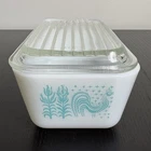 Vintage PYREX Amish Butterprint 502 Fridgie Fridge Dish with Lid 1.5 PT