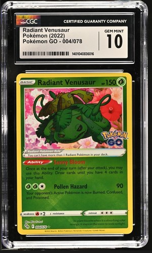 Radiant Venusaur graded CGC 10 for sale on eBay