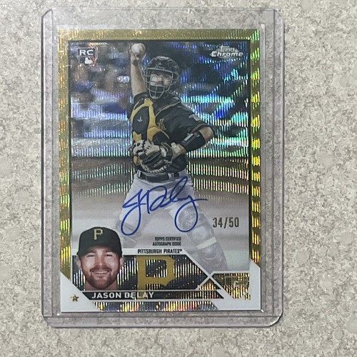 2023 Topps Chrome Update Gold Wave Refractor 34/50 Jason Delay #RA-JD Auto RC