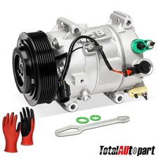 AC A/C AC Compressor w/ 6-Groove Pulley for Honda Pilot 23-25 Acura MDX 22-25