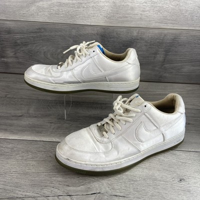 Nike AF1 Downtown Turnschuhe Herren 9,5 Weiß Air Force Glanz Turnschuhe Schnürschuhe