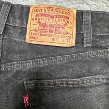 VTG Levis 550 Jeans Mens 30x33 Black Relaxed Fit Y2K 100 Cotton
