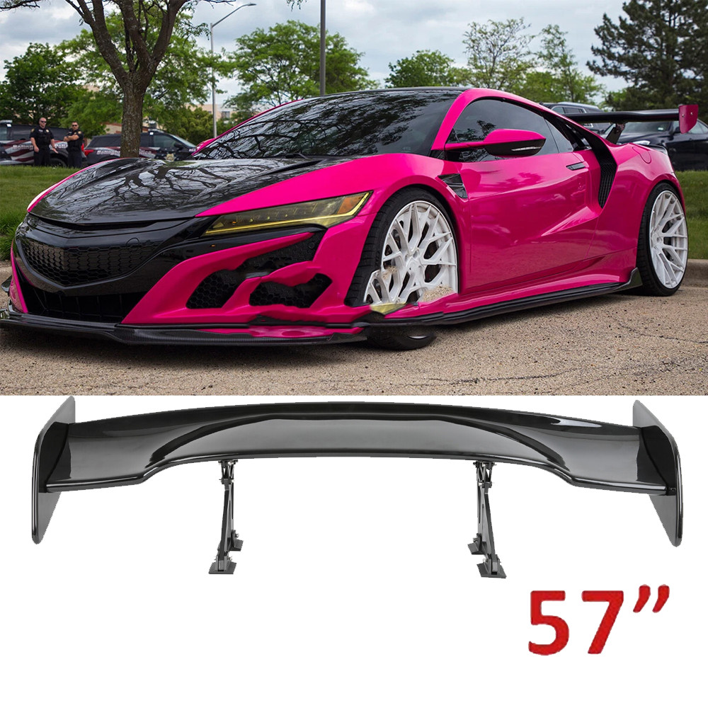 Glossy Black 57" Rear Spoiler Wing Truck GT Style For Acura NSX Coupe Matte