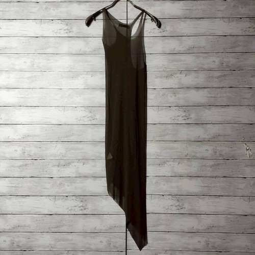 If Six Was Nine Sheer Long Tank Top Size M Khaki