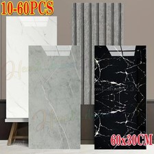 60x Self-Adhesive Marble Tile Wall Sticker Stick On Kitchen Bathroom Home Subway
