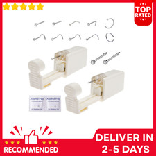 2 Pack Disposable Self Nose Piercing Tool With 10Pc Nose Rings Nose Piercing Kit
