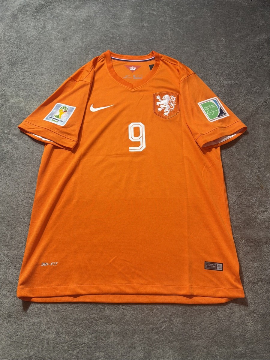 Iconic Van Persie #9 2014 Netherlands World Cup Rare Soccer Home