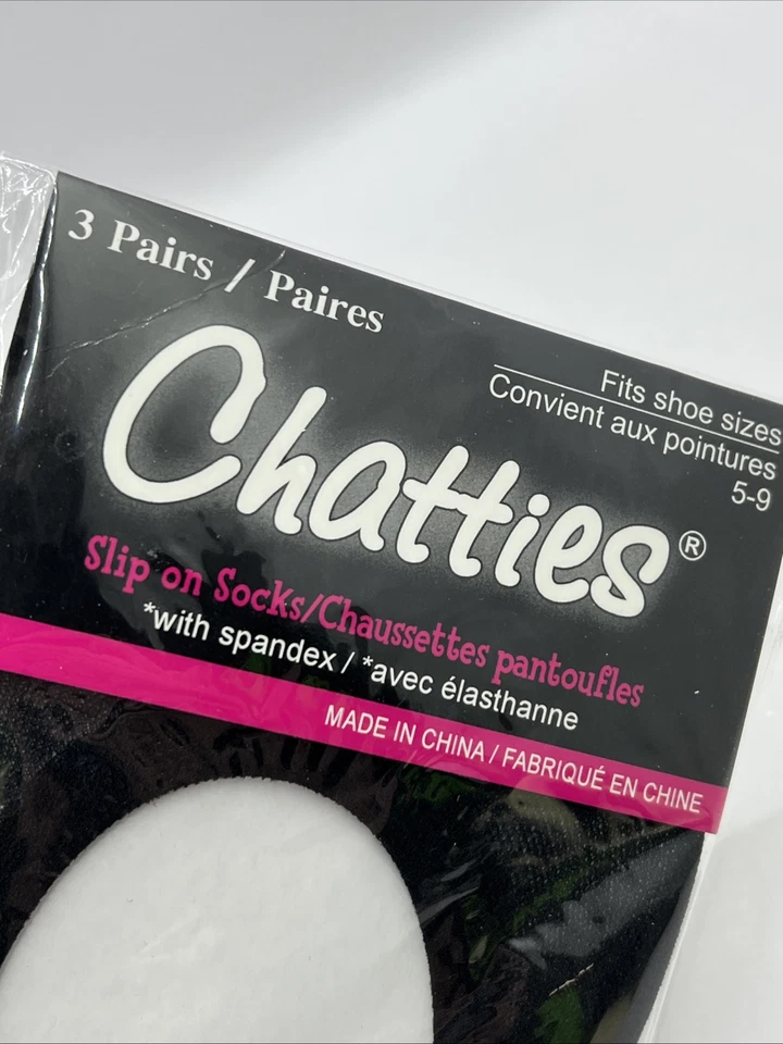 3 pares de calcetines sin cordones Chatties No Show talla 5-9 Foto 2 de 4