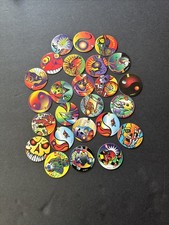 90s Vintage 1995 Pogs Skull Random Lot Of 25 No Duplicates Designs May Vary