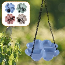 Hanging Bird Feeder with Hook Large Capacity 4 Compartments Feeding Tray Hanging