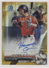 2017 Bowman Chrome Prospect Gold Refractor /50 Heath Quinn #CPA-HQ Auto 2z3