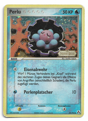 Perlu 51/92 Legend Maker Stamp Holo Pokemon Deutsch PL