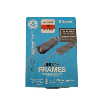 JLab JBuds Frames Wireless Open-Ear Audio for Your Glasses 8hr Bluetooth Black