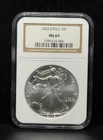 NGC MS69 2002 American Silver Eagle One Dollar Silver Coin -006