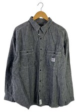 DESCENDANT NOFOLK CHAMBRAY LS SHIRT 2 Cotton Gray Solid Color 221WVDS-SHM04