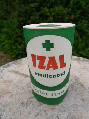 1 X VINTAGE VOLLE GRÖSSE UNGEÖFFNETE ROLLE 60ER JAHRE MEDIZINISCHES IZAL TOILETTENPAPIER ALTER BESTAND
