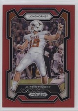 2024 Panini Prizm Draft Picks Red Prizm 150/299 Justin Tucker #7 10no