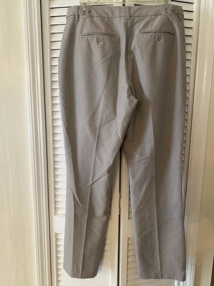 LARRY LEVINE Women's Light Brown Stretch Straight Leg Career Pants Size 10 - Image 3 of 4