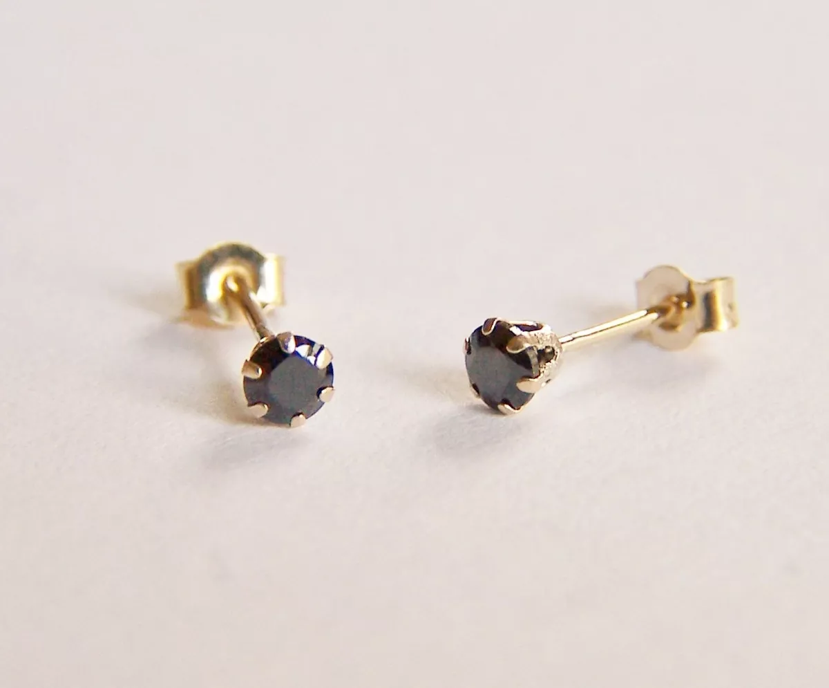 Effy 14k Yellow Gold, Diamond, Turquoise & Black Sapphire Round Stud  Earrings | Lyst