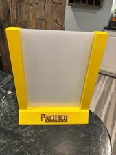 Pacifico Beer wooden Table Top tent Menu Frame 7” Photo Bar Mexican Yellow Logo