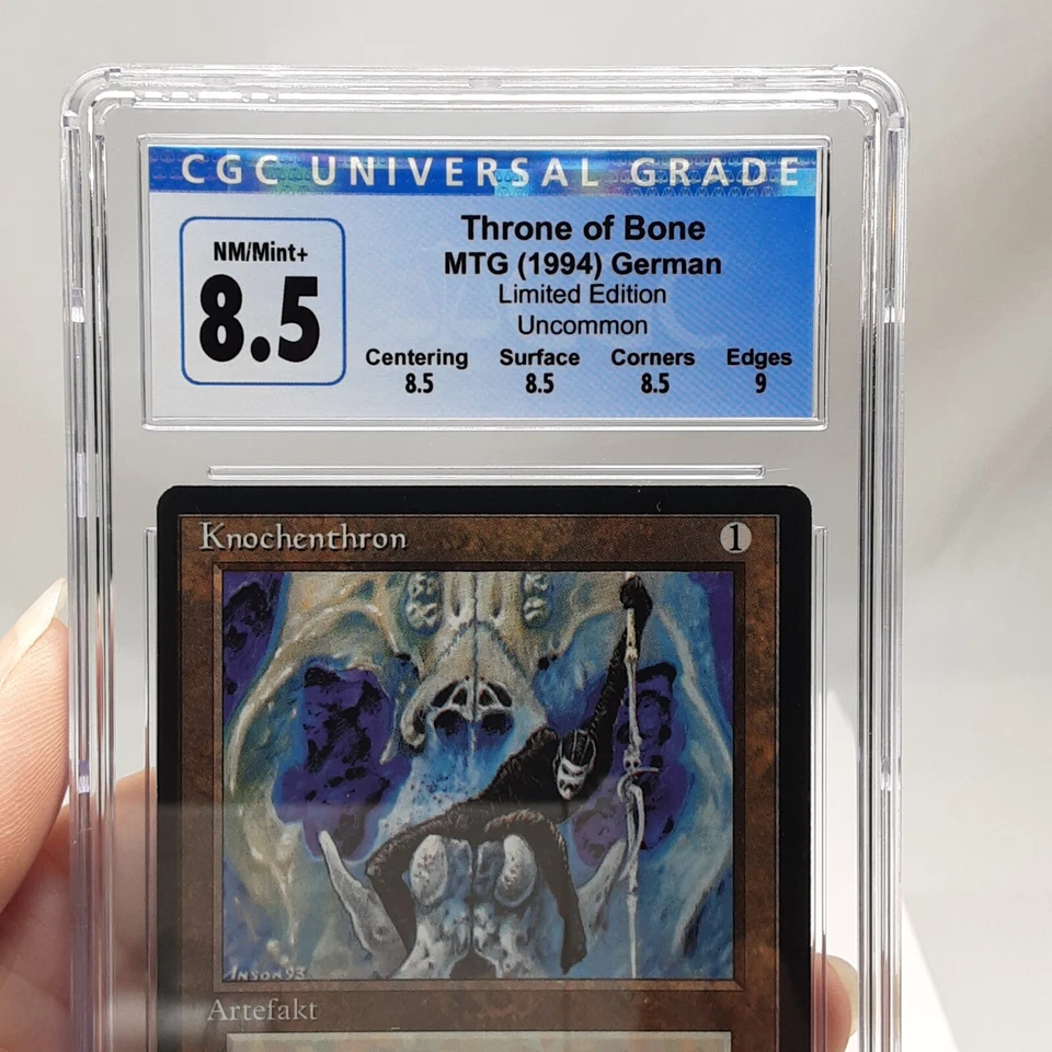 Throne of Bone (Knochenthron) - Limited Edition - German- MTG - Graded - CGC 8.0 - Image 2 of 4