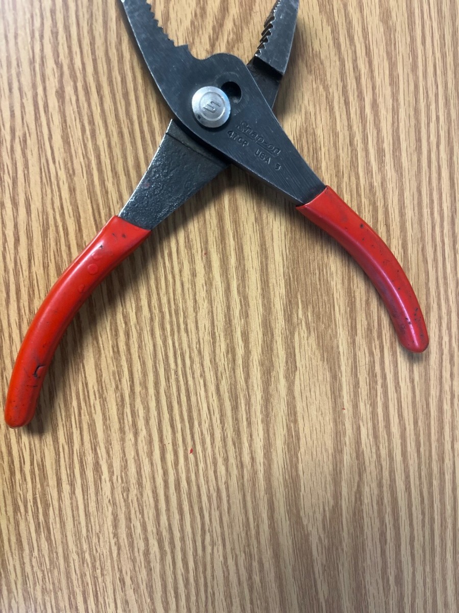 Snap on Snap-on 47CP 47 CP Red Vinyl Grip USA Slip Joint Pliers