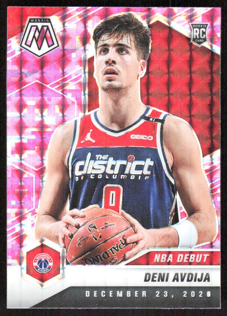 2020-21 784F Panini Mosaic NBA DEBUT Camo Pink PRIZM Deni Avdija Rookie