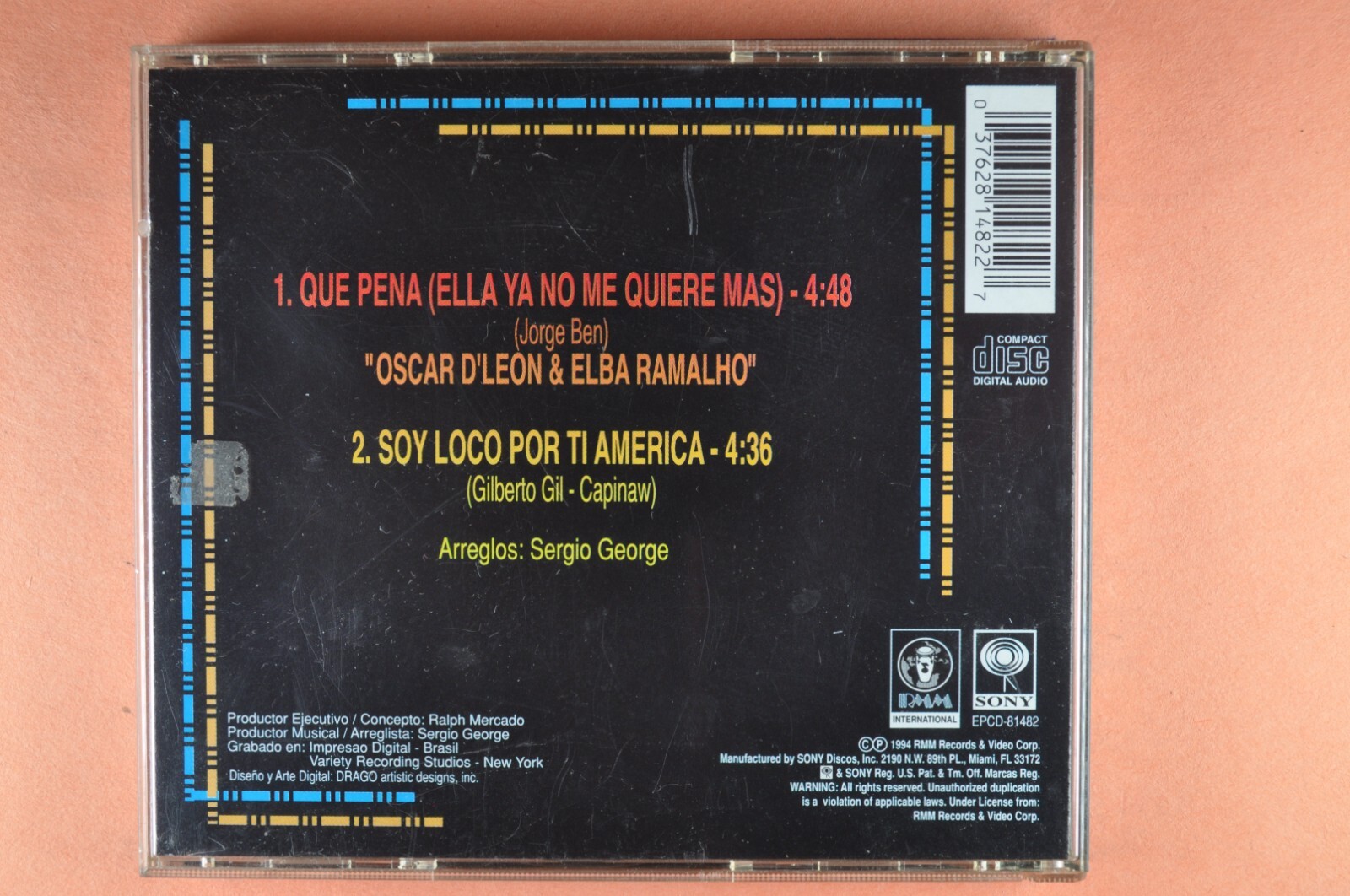 OSCAR D'LEON En Brasil Con Elba Ramalho "Salsa Brasilera" LATIN CD