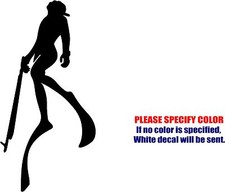 Vinyl Decal Sticker - Spear Fishing Fisherman Diver Car Truck Bumper JDM Fun 7"