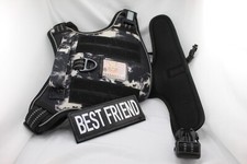 AUROTH Tactical Dog Harness for Large Dogs No Pull Adjustable Pet Harness Black