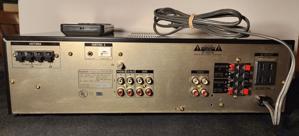 Sony Audio/Video Control Center Model No STR-AV380 TESTED with Remote Bundle - Image 4 of 4
